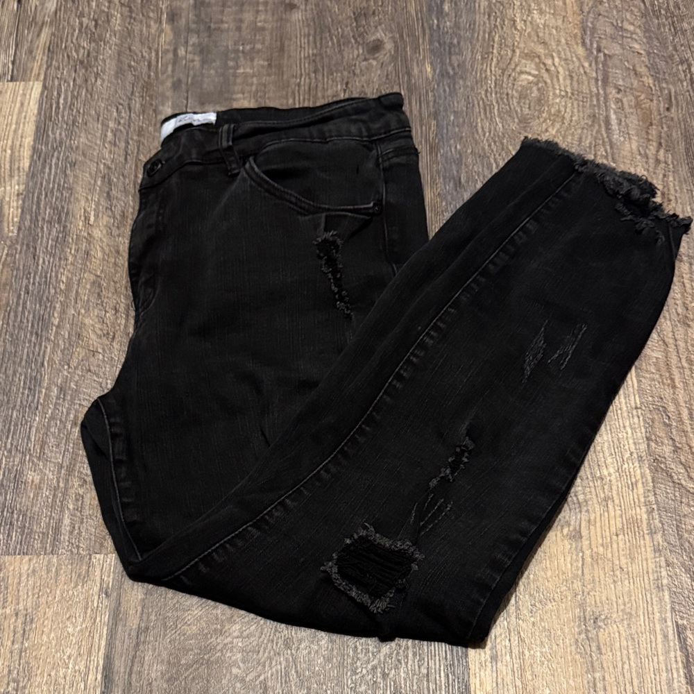 KanCan Black Distressed Women Jeans